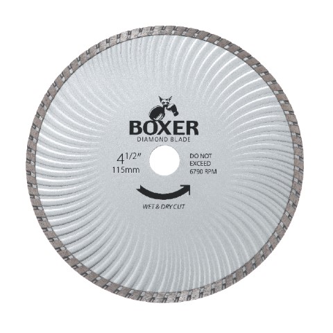 AUSTSAW/BOXER 115MM( 4.5IN) DIAMOND BLADE 22.2MM BORE SUPER TURBO WAVE